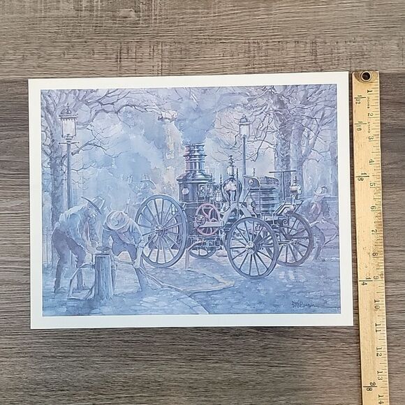 F. McElwain fire engine print vintage 11"X14" - Picture 8 of 8